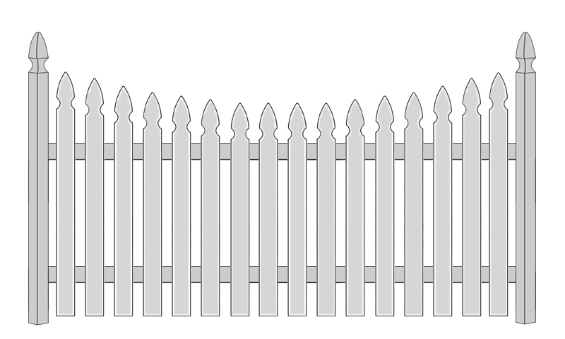 Concave Gothic Point 2-1/2in